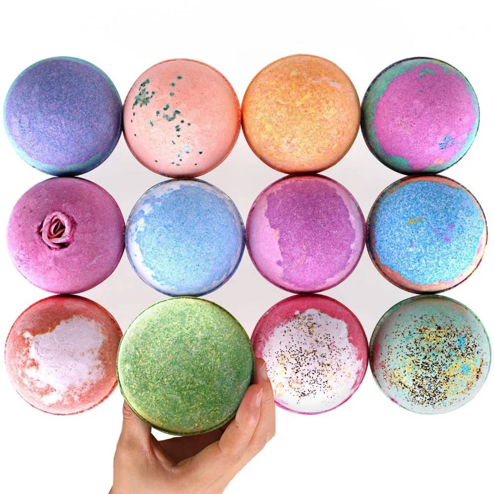 

Bath Bombs Set Organic 8 Bubble bath for women and kid gift set, Colorful