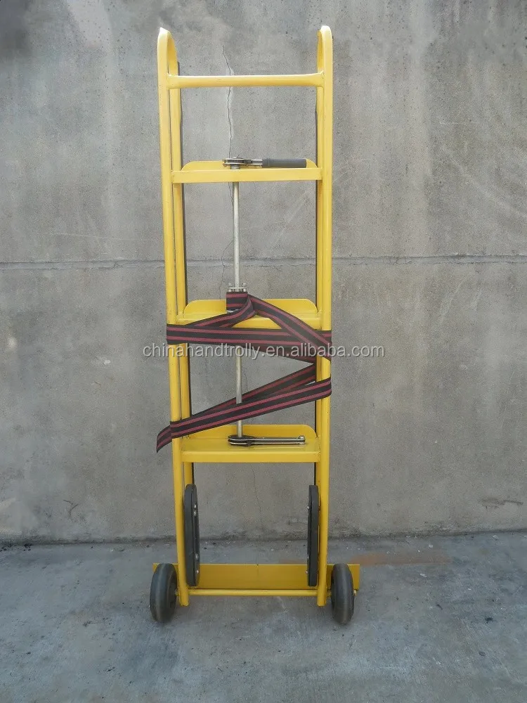 Two Solid Wheels Furniture Dolly Hand Trolley With Cranks Stair