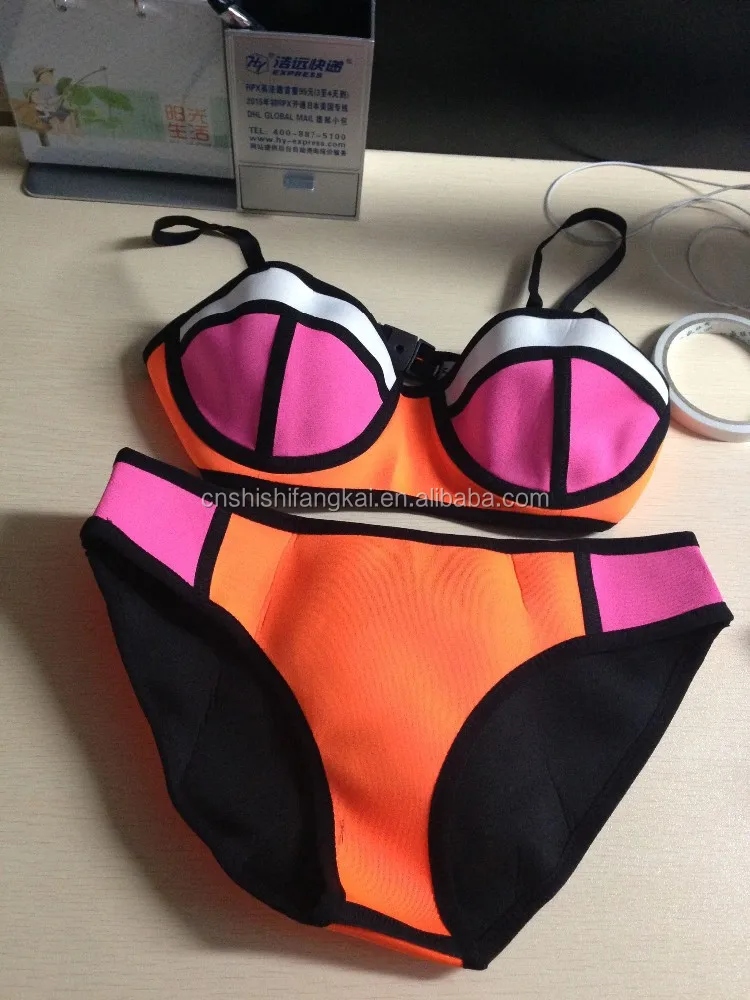 
Plus size big size fat women floral prints patch work bikini swimwear swimsuit bathing suit beach wear wet suit 