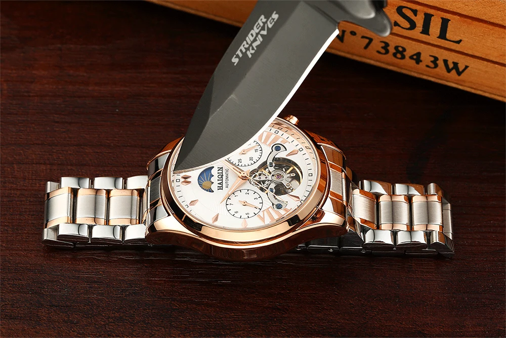 haiqin tourbillon mechanical watch men automatic Alibaba