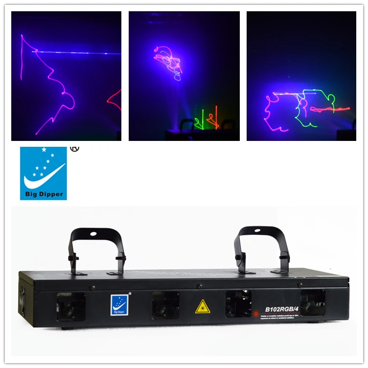 B102rgb/4 Big Dipper Laser Light 4heads Rgb Complete Stage Lighting