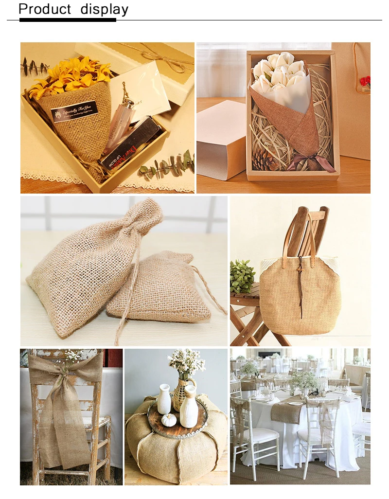 Sofa hessian fabric woven 100% jute fabric for bags