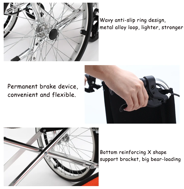 Hospital Portable Stair Climbing Active Lightweight Aluminium Wheelchair