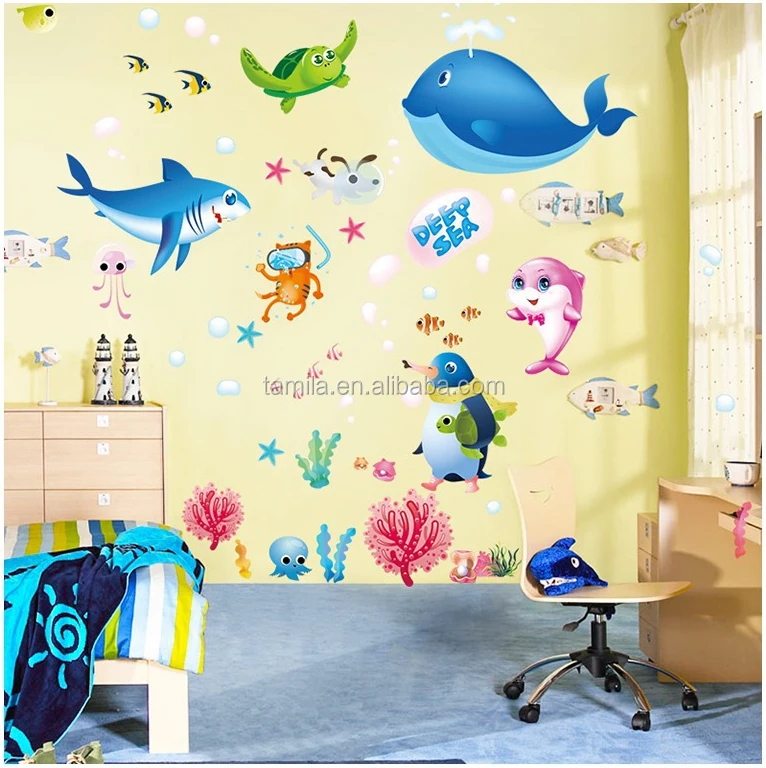 Cartoon Jellyfish Removable PVC Wall Stickers Decor Art Decals For Nursery  Kids Baby Room Bathroom Tiles Glass Posters New| AliExpress | Removable  Cartoon Wc Wall Stickers Toilet Toilet Mural Sticker Pvc Murals |