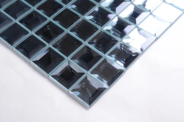 discount backsplash diamond silver foil mirror wavy glass mosaic tile designs