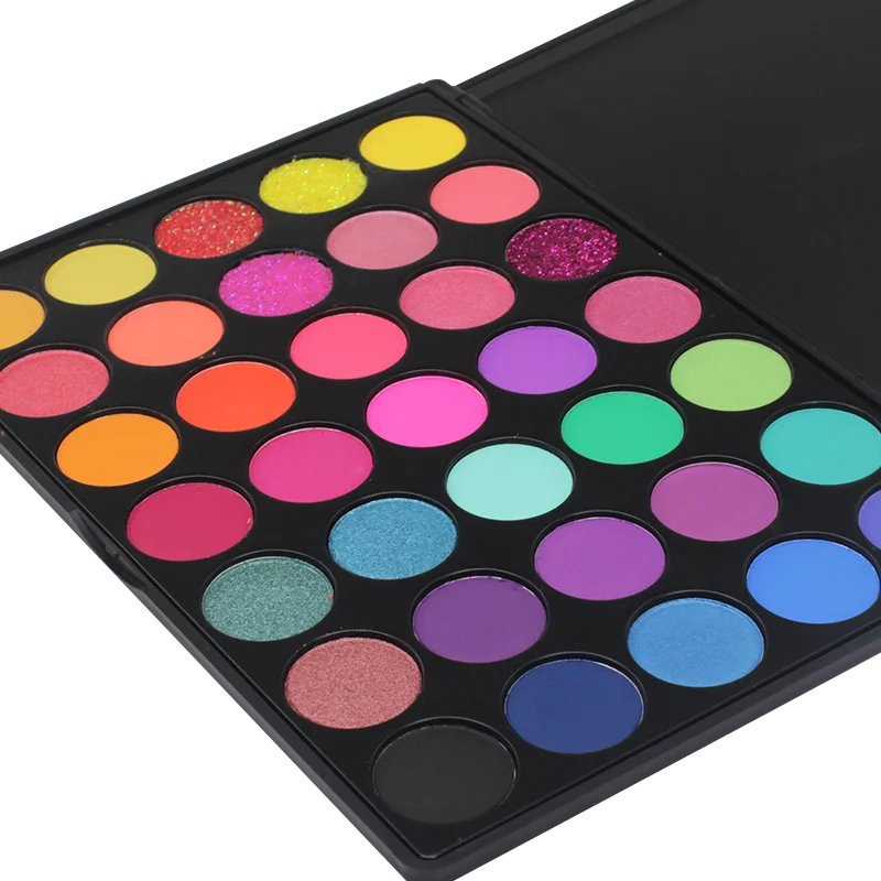 

High quality 35 Colors makeup eyeshadow palette private label cosmetic with low MOQ