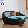 Flat Weaving Rattan Furniture Aluminum Frame Poly Rattan Furniture Sun Bed