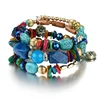 Natural Brazil Flower Agate Bracelets ,Multilateral Beaded Jewelry Bracelets For Woman