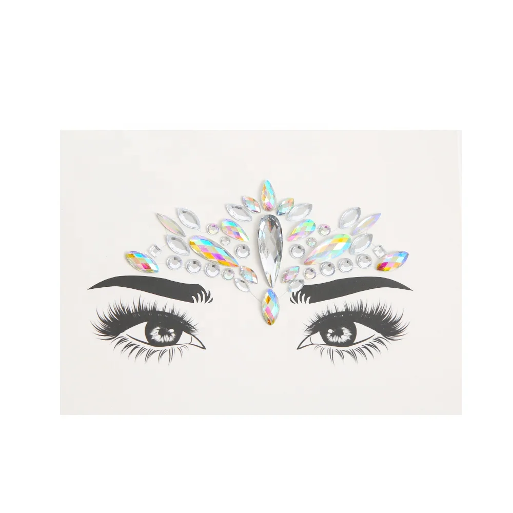 

Eye Shadow Decoration Face Gems Jewels Body Art Rhinestones Adhesive Stickers, Customed color