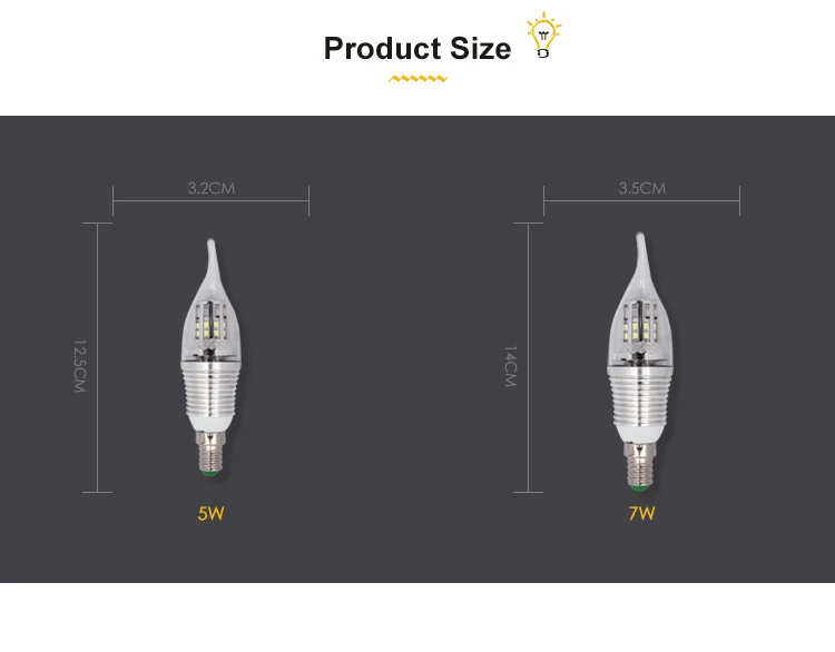 Hot sale E14 warm light LED Candle Light
