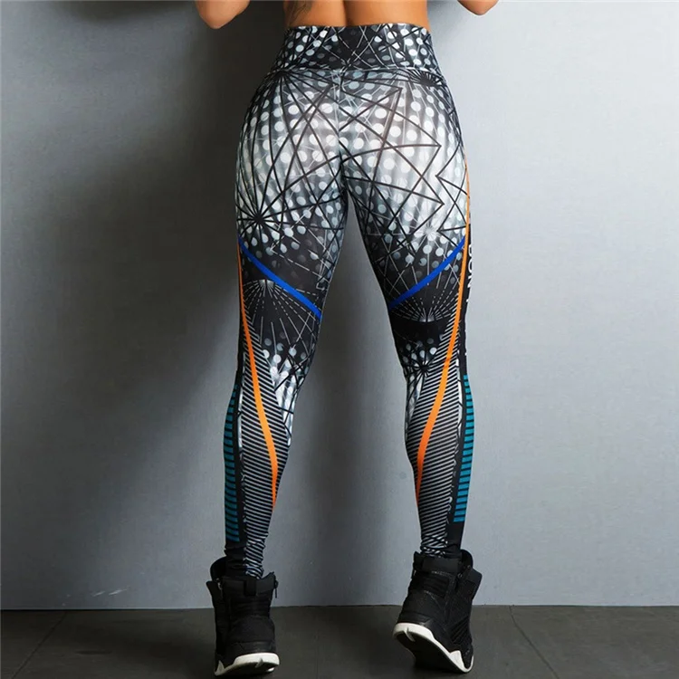 

Best quality promotional full length elastic waist polyester leggings slim sports yoga pants