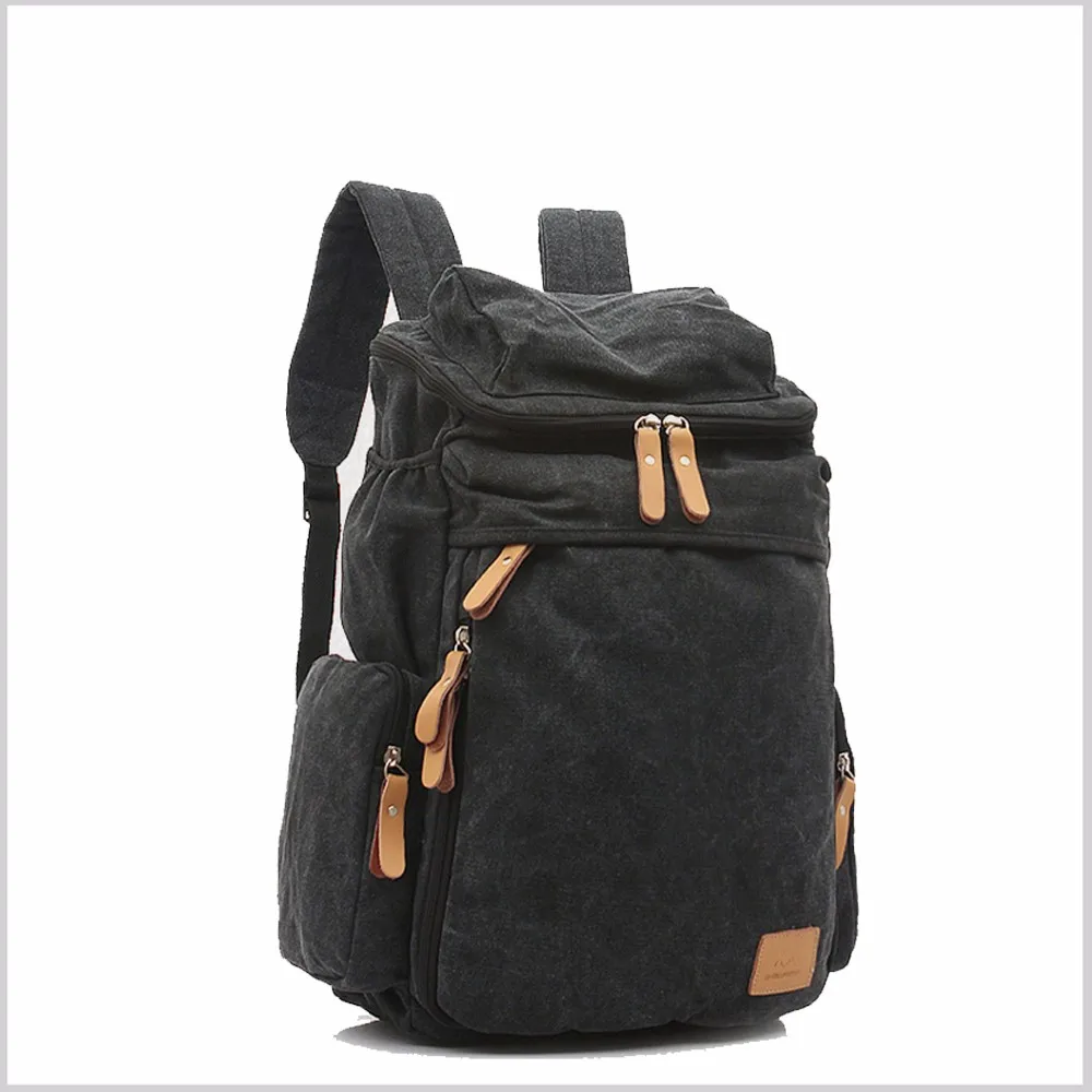 wholesale vintage canvas backpack, durable canvas