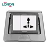 Newest design stainless steel 3 pin universal floor socket box