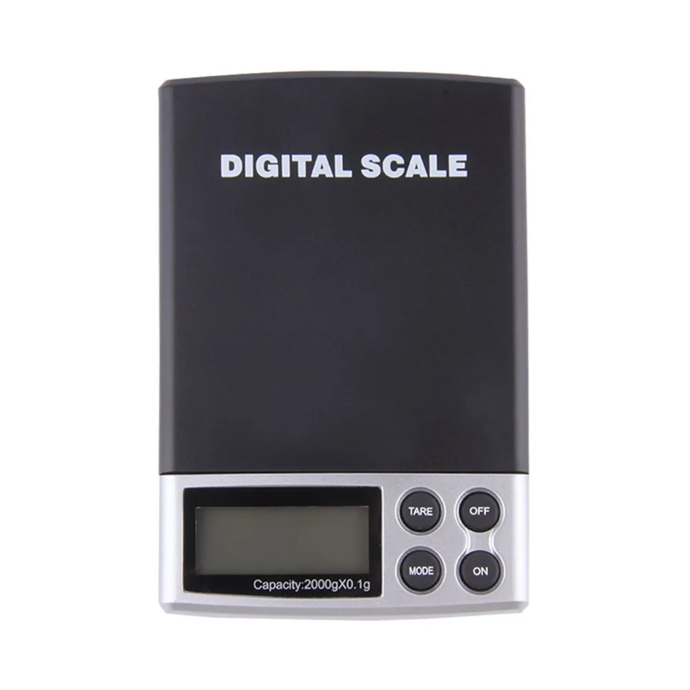 

2000g x 0.1g Mini Pocket Gram Electronic Digital Jewelry Scales Weighing Kitchen Scales Balance LCD Display