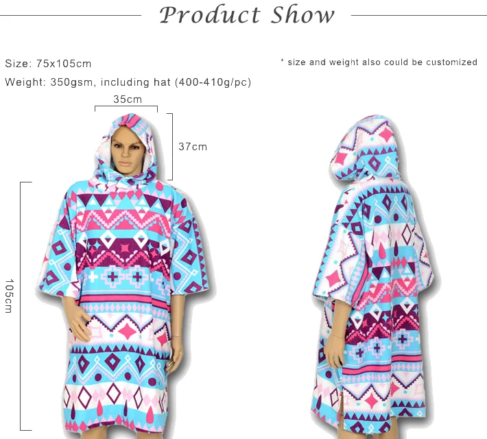 hooded poncho towel for adults