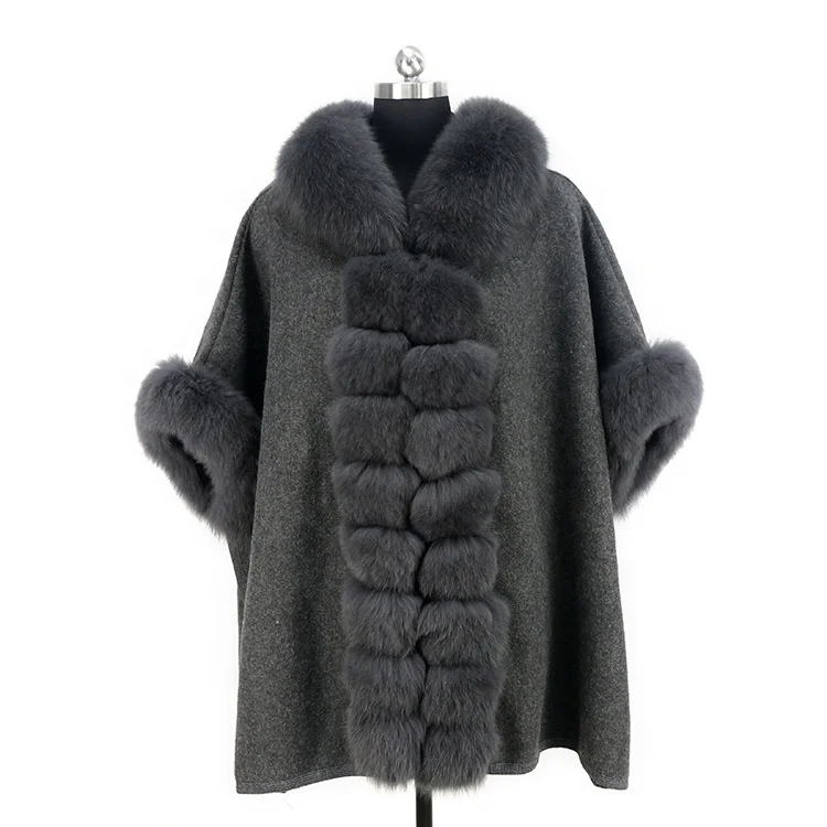 

Popular Styles With Fox Fur Trim Ladies wool coat, Customized