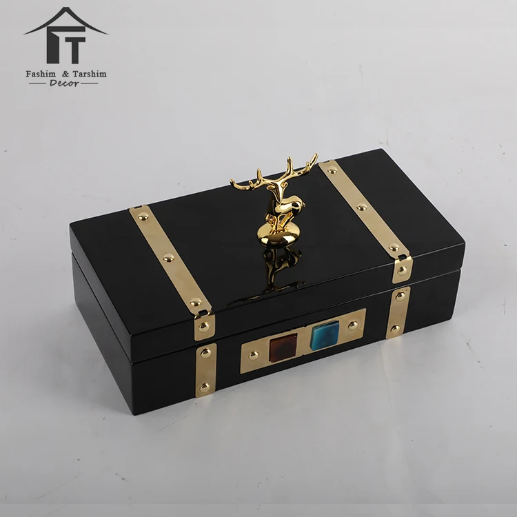 
Wholesale decorated wood amenities box souvenir vintage luxury black wooden gift perfume box 