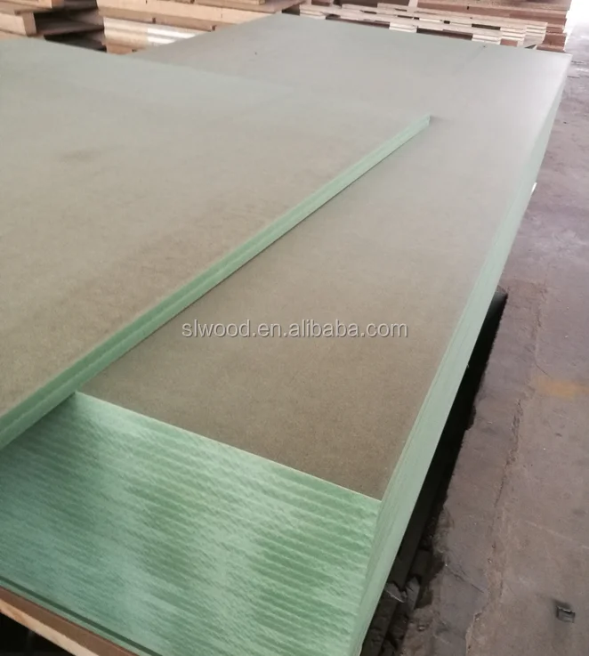 3mm 5mm 6mm 9mm 12mm 15mm 18mm Moisture Resistant Mdf Green Color Water