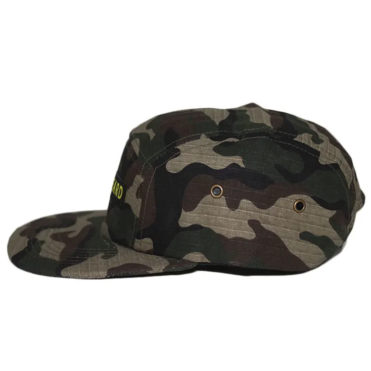 Camo Camouflage 5 Panel Snapback Camp Hat With Embroidery Patch - Buy ...