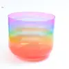 Newest Chakra Colored Set of 7 Quartz Crystal Singing Bowl