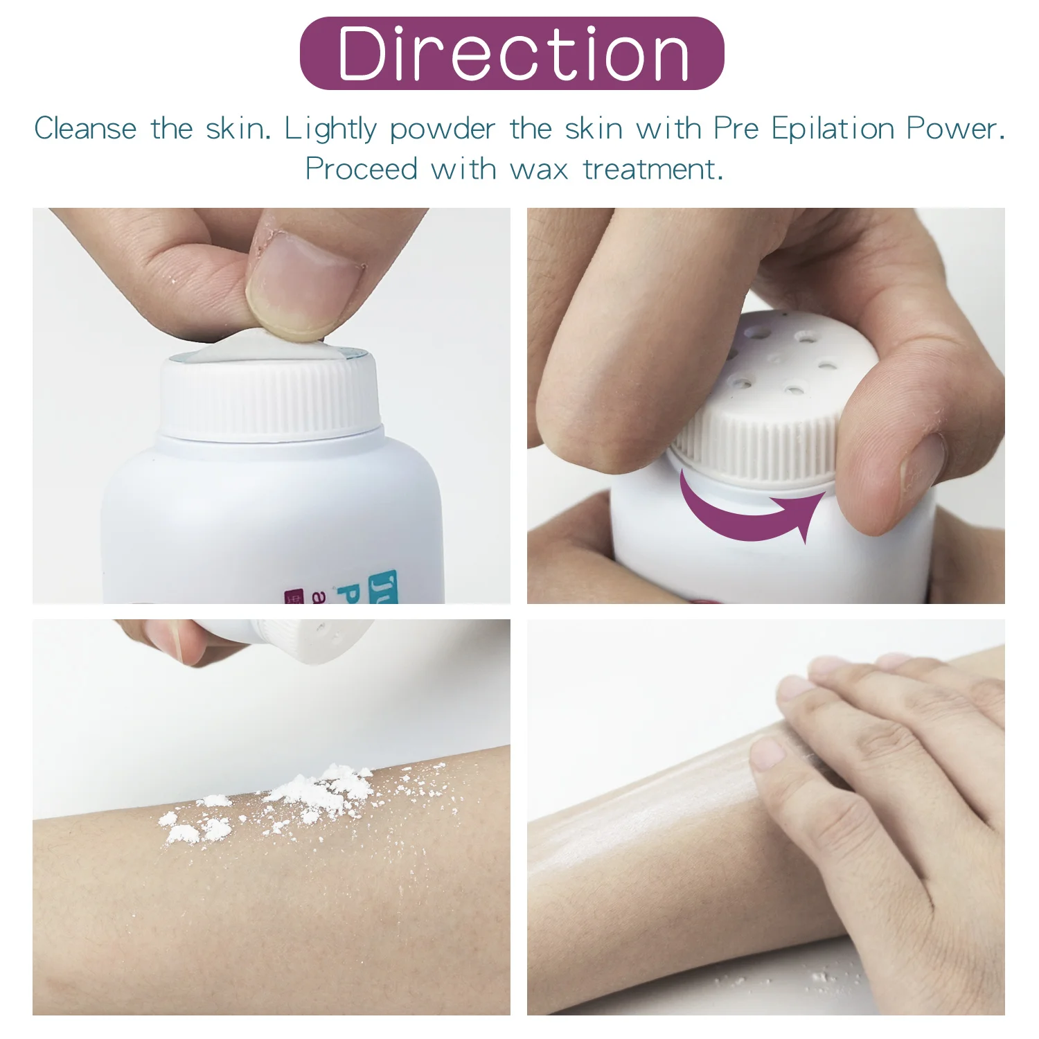 Pre Epilation Powder,Talc Dusting Powder For Pre Waxing Powder With