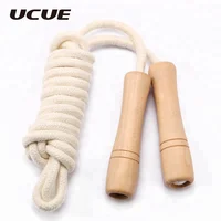 

UCUE Cross fit kids Jump Rope with Natural Wooden Handle/No Paint