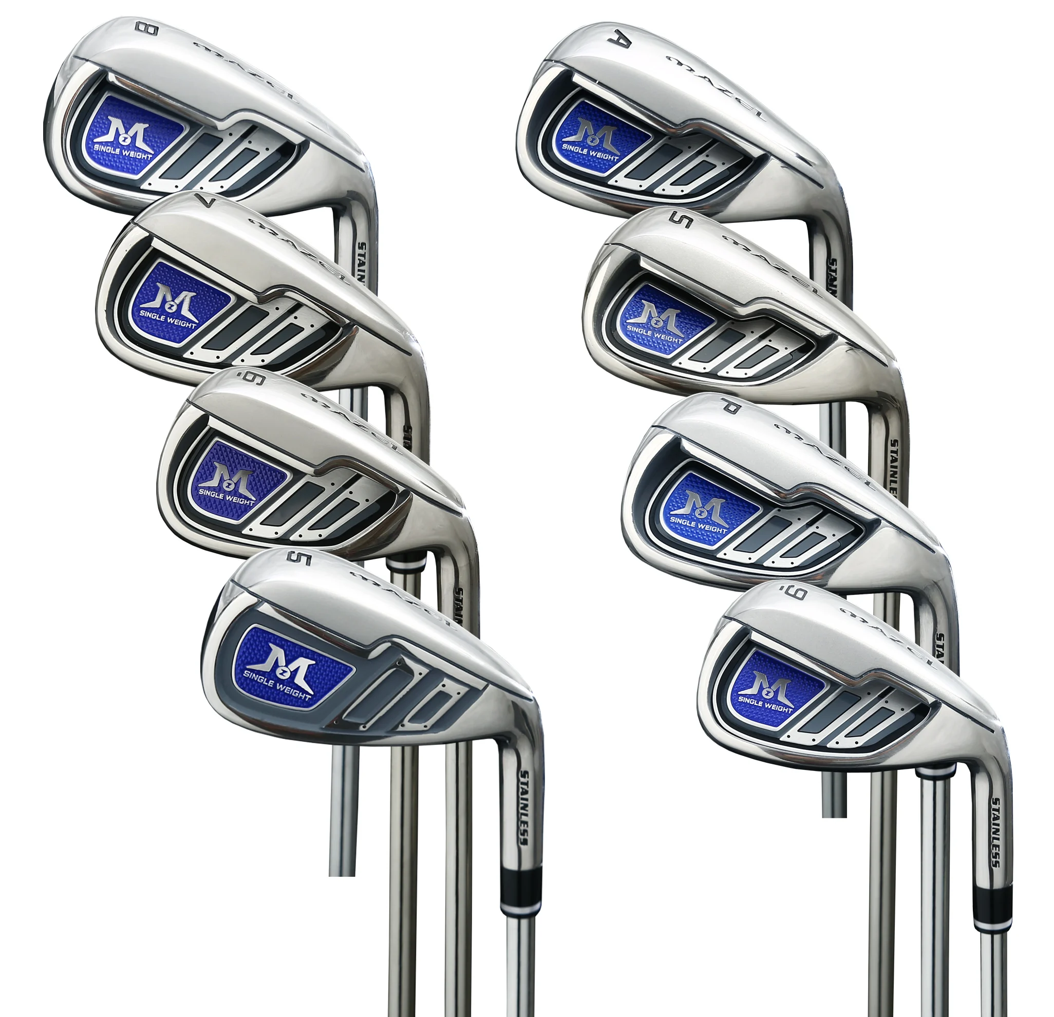 

MAZEL Single Length China Golf Clubs Irons Set 5-SW(8 Pieces),Golf Club Set,Right Handed,Flex S