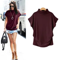 

China Cheap Factory Summer Blouse Clothing Women Loose Choker T Shirt Tops