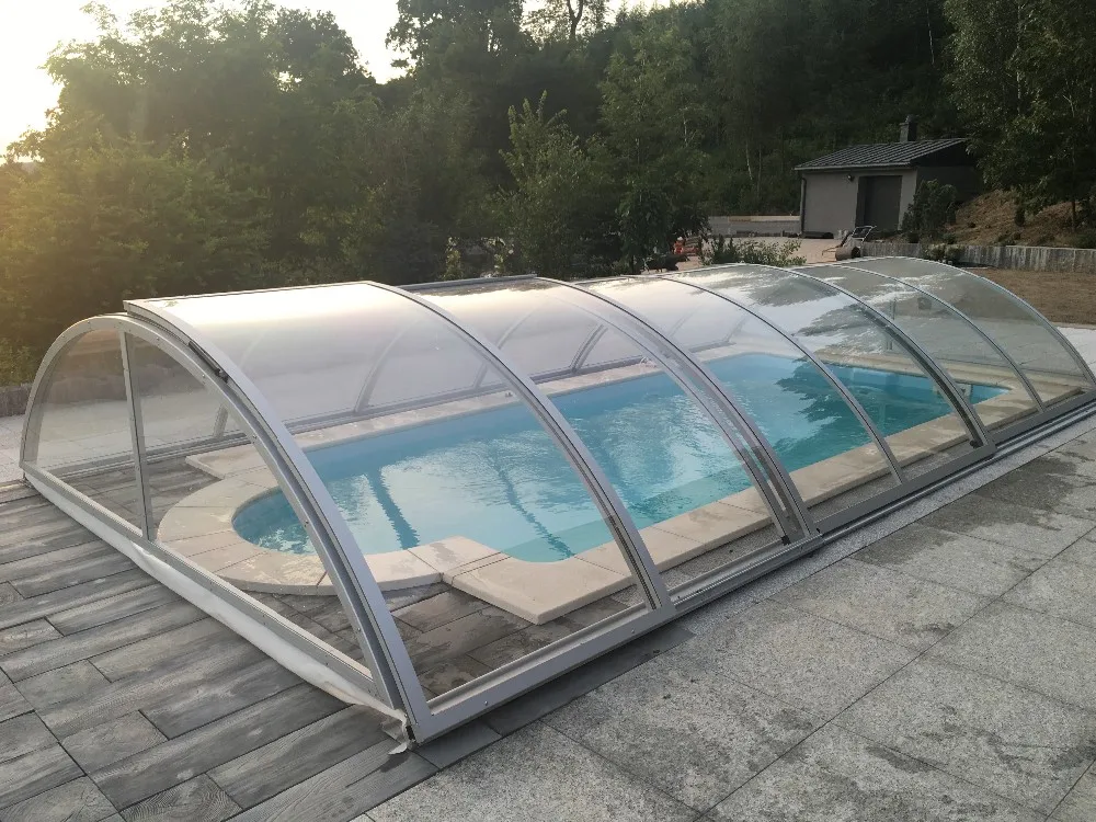 Top Rectángulo De Policarbonato De Aluminio Piscina Techo Para Astral