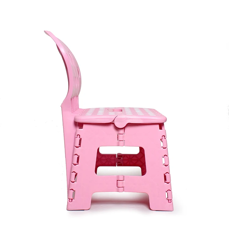 
factory price 9 inches pink backrest foldable chair 