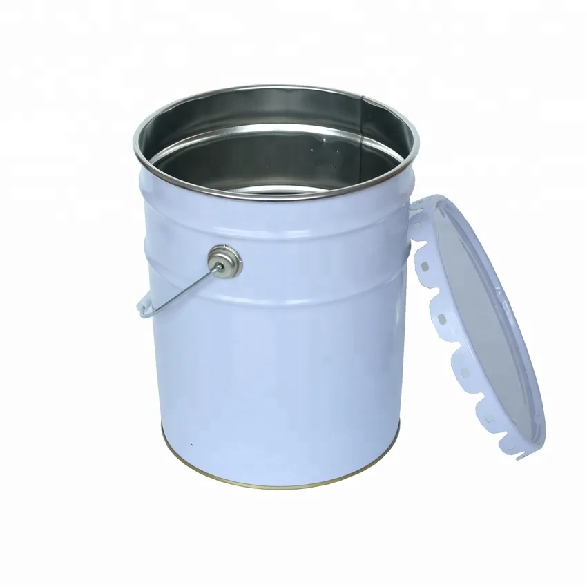 
UN approved metal custom chemical paint pail 5 gallon 10 liter 18 liter pail bucket with lever lock ring lid 