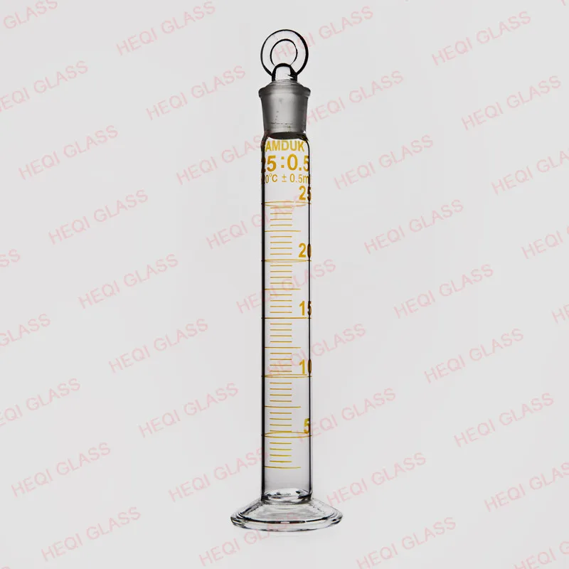 wholesale 3.3 high boro glass measuring cylinder with stopper fr