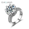 Rose Gold Color Big AAAAA CZ in Flower with Small Cubic Zirconia Setting Copper Material Women Jewelry Wholesale