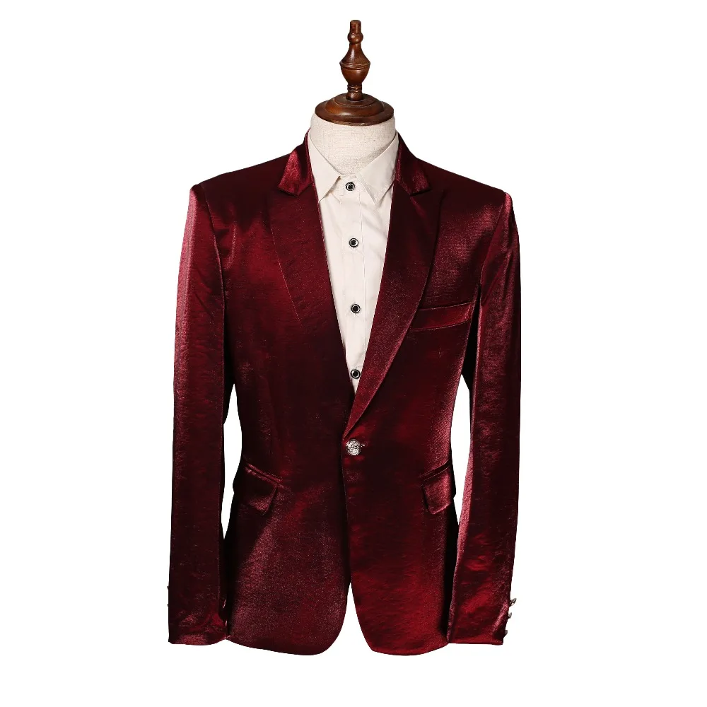 Compra traje chaqueta de color rojo para los hombres