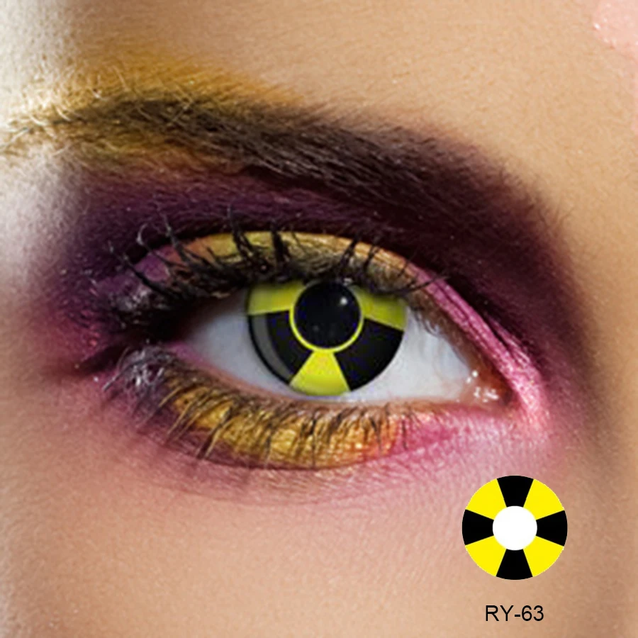 

wholesale colored crazy cosmetic crystal eyes contact lenses, 5 colors