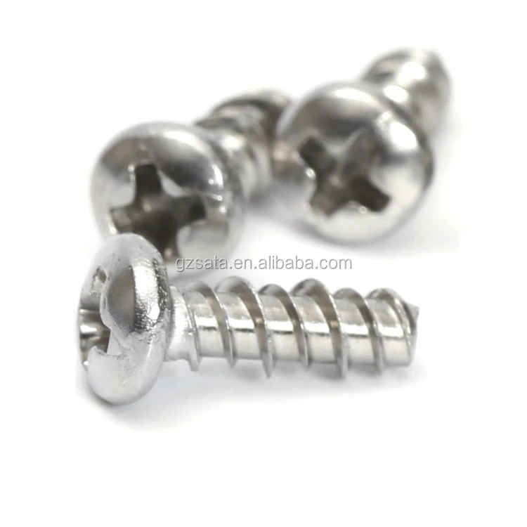 188 Stainless Steel Phillips Round Head Highlow Thread Forming Screws
