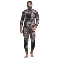 

1.5/2/3/5mm neoprene scuba diving long john camouflage spearfishing wetsuit with hooded jacket