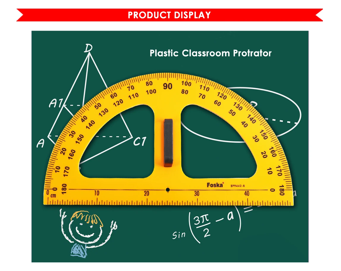 50cm Plastic Removable Handle Teaching Protractor Buy Teaching Protractor,Protractor,Plastic