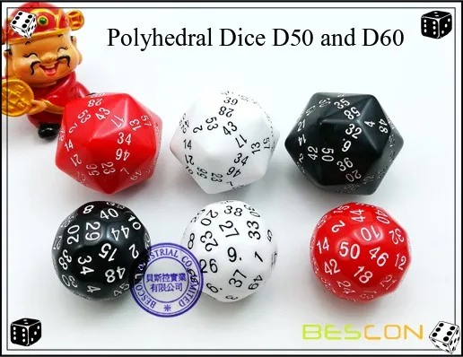 5X10pcs 10 Sides Dice Marble Polyhedral Dice D10 Set 50pcs Assorted Different Colors D10 Pack 