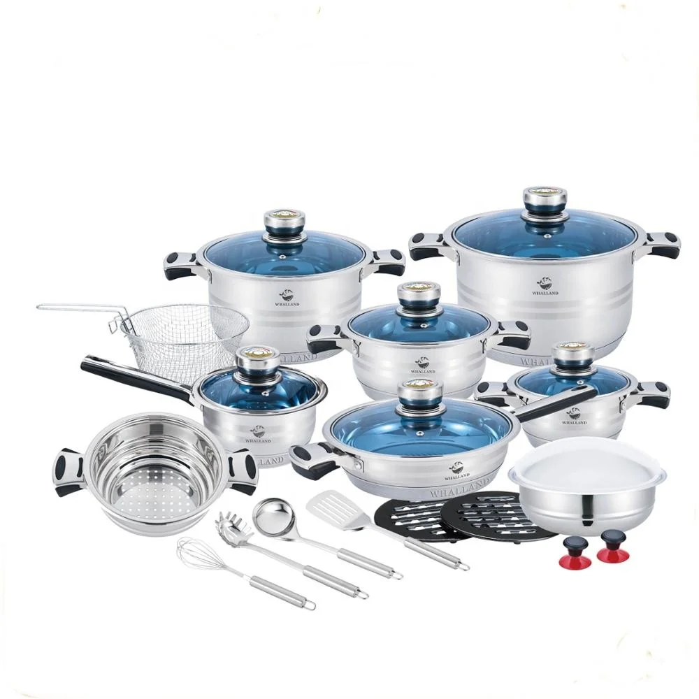 Royal Swiss Wide Edge 24pcs Stainless Steel Cookware Set With Kitchen