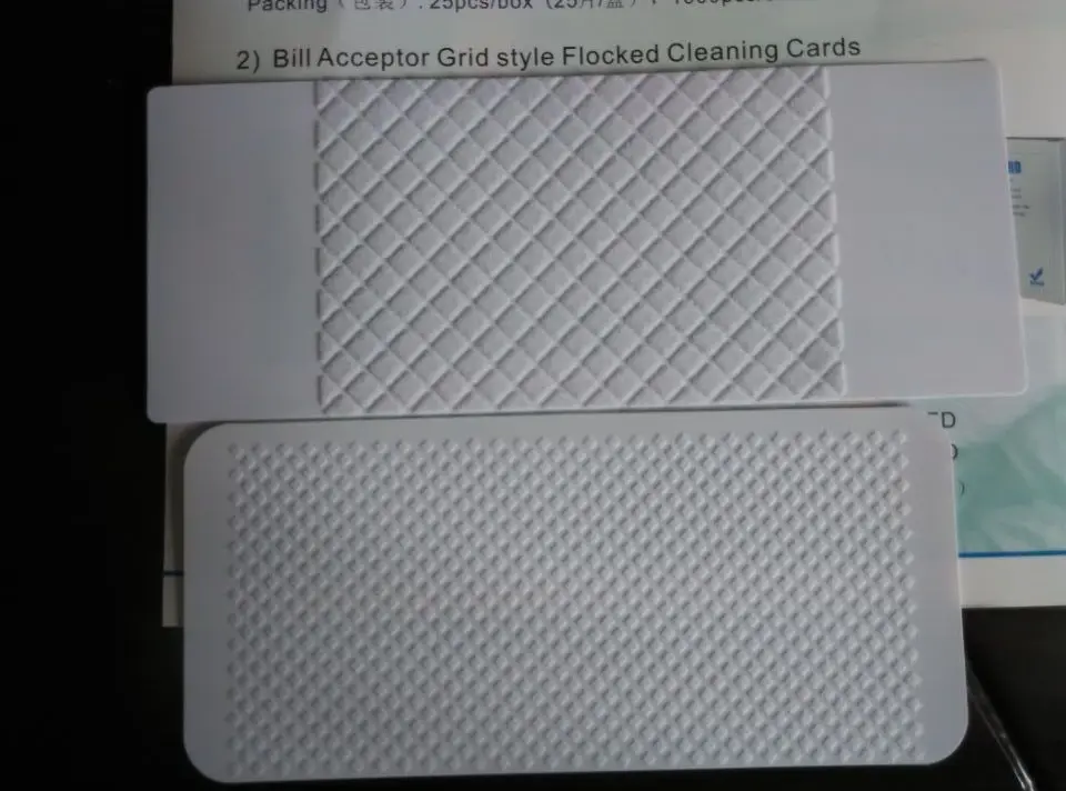 Manufacturer Dollar Bill Validator/ Acceptor Flocked Cleaning Card (hot