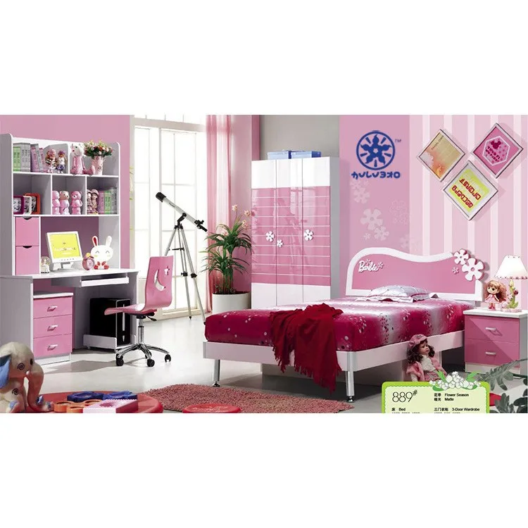 Cheap Pink Children Bedroom Furniture Sets Wholesale For Girls Bed Wardrobe Desk Chair Nightstand Buy Children Furniture Cheap Furniture Bedroom