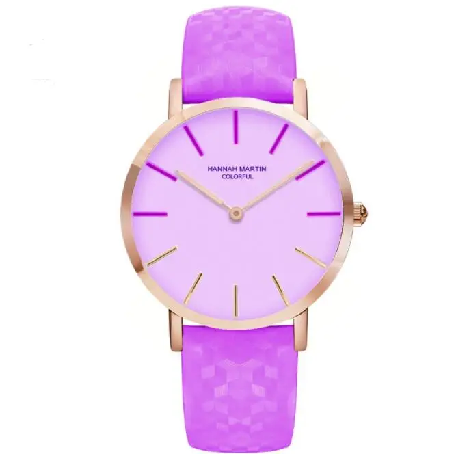 

Temperature Color Change Watches for lady Students PU Leather Strap Watch Quartz Watch HMBS36