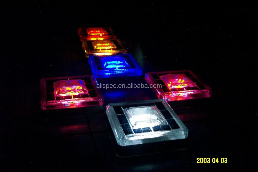 
Brick light solar square use Tile with LED gradul color changing light 