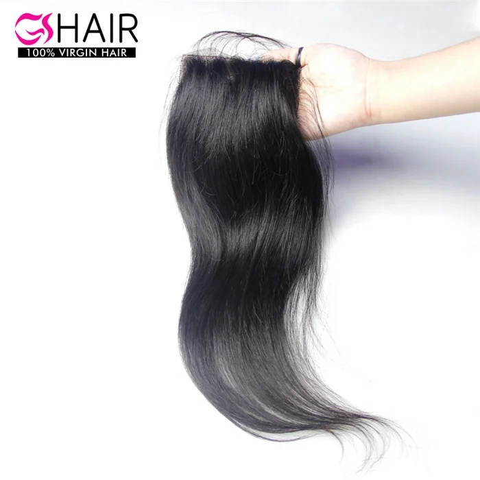 

Wholesale price full cuticle aligned straight pre plucked top swiss lace closure human hair silk base closure