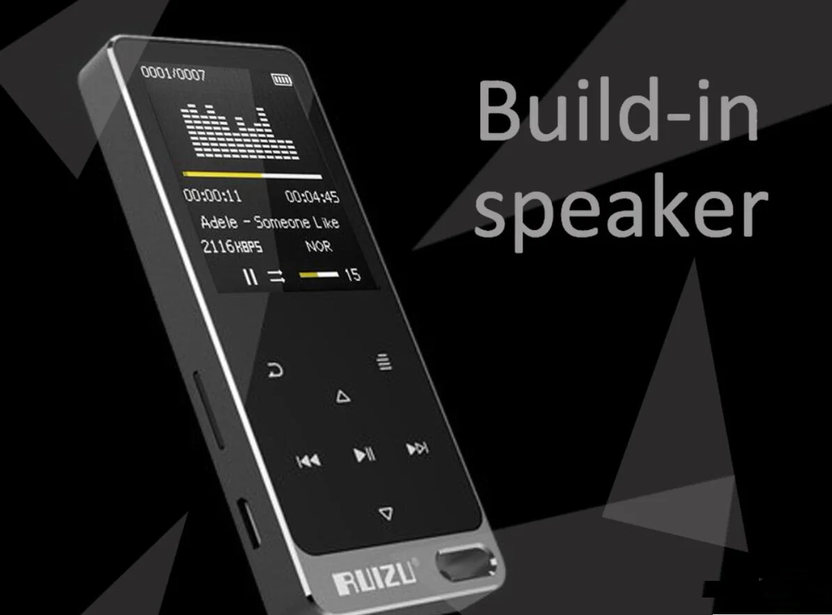 Original RUIZU X19/X05S All Metal Touch Screen HIFI MP3 Music Player Built-in Speaker 8GB High Quality Lossless Sound with FM