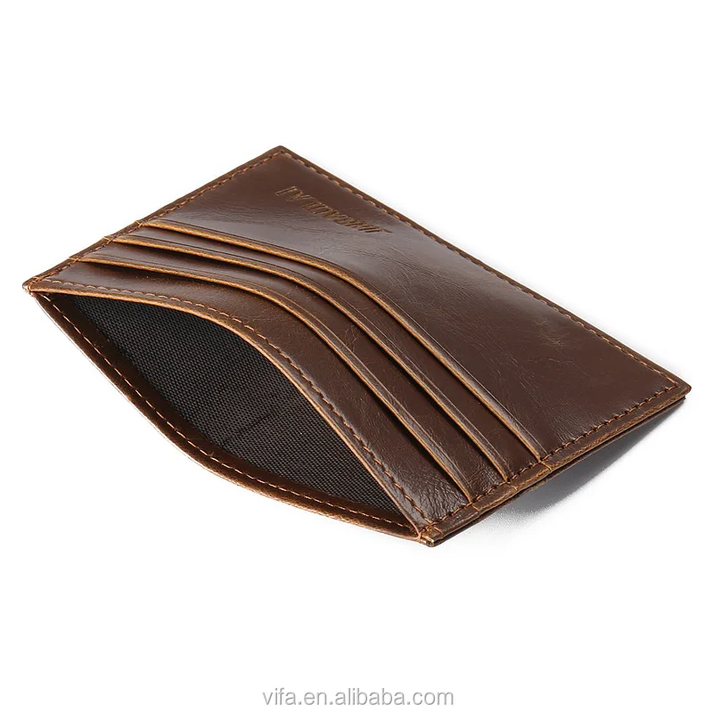 

High Quality PU Leather Slim Thin Men Card Wallet, Plain color