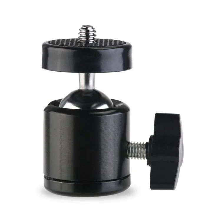 

Aluminum Ball Head Q29 Swivel 360 Degree Rotation Mini Ballhead for Tripod Monopod Ring Light DSLR 3/8 to 1/4 inch Hole, Black