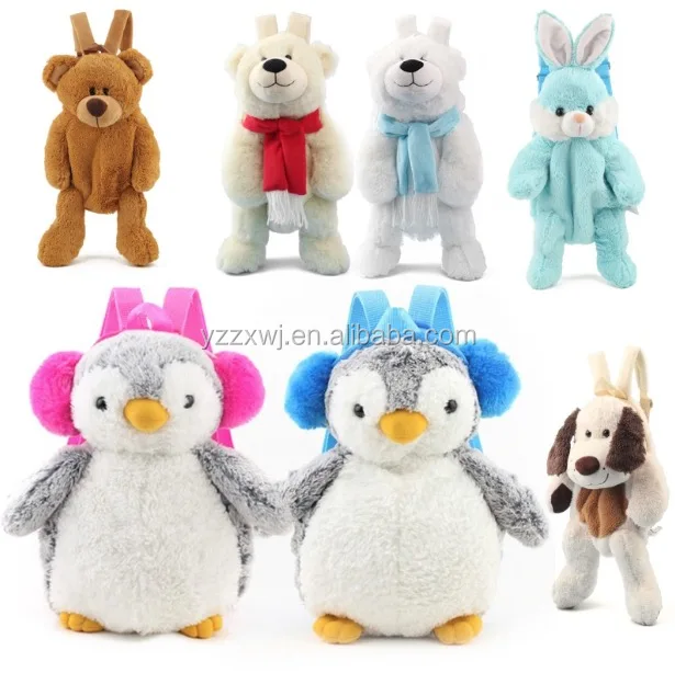 Plush Animal Raccoon Backpack For Sale/stuffed Animal Bags Outdoor