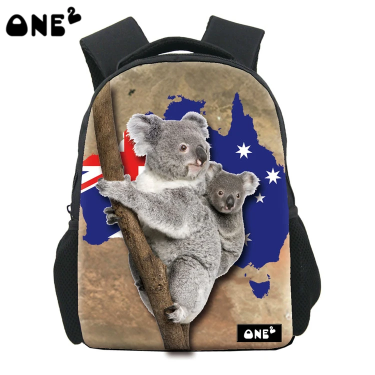 

ONE2 Design koala Australia animal cute school bag backpack for students children kids, Customized